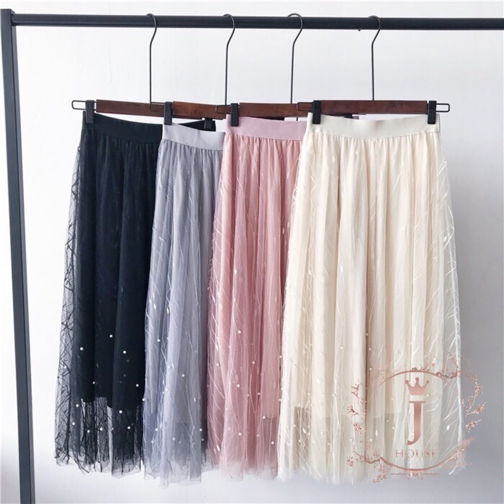 🌸🌸 Summer beaded mesh fairy midi skirts